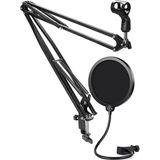Misda Store NB40 Pro Mikrofon Standı + Ps-01 Pop Filter (50X50 Büyük Boy)