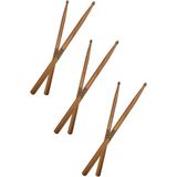 Misda Store OAK-110-5A-3X Ahşap Meşe Ağacı Bateri Baget Davul Bageti 5A Drumsticks (3 Çift)