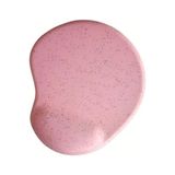 Misda Store Oval Bilek Destekli Kum Desen Tip Kaymaz Taban Optik Bilgisayar Notebook Mouse Pad Maus Pad 17,5X21,5CM (Pembe) - Altın