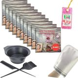 Misda Store Paket Hamam Otu Toz Tüy Dökücü + Boya Kabı + Tarak + Fırça + Hamam Kesesi + Topuk Taşı Banyo Seti