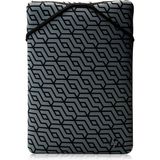 Misda Store - Pc Protective Çift Taraflı Dizüstü Bilgisayar Kılıfı, 14 Inç (35.6 Cm), Çift Taraflı Tasarım, Geometrik/siyah