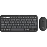 Misda Store Pebble 2 Set Çoklu Cihaz Özellikli Sessiz Kablosuz Türkçe Q Klavye ve Mouse Seti - Siyah