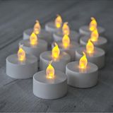 Misda Store Pilli LED Tealight T-Light Mum Pilli Mum LED Işık Sıcak Sarı Renk Dekorasyon Süsleme Düğün Kına Organizasyon (6)