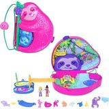 Misda Store Pocket™ Tembel Hayvan Ailesi 2'si 1 Arada Kompakt Çanta Polly Pocket™ Bebekler ve Oyun Seti, Seyahat Oyuncakları, Tembel Hayvan Ailesi 2'si 1 Arada Kompakt Çanta HRD40