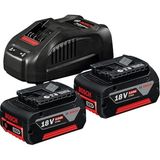 Misda Store Professional 18 Volt Akü Şarj Cihazı Seti (2 x 5,0 Ah Li-Ion Akü + Gal 1880 Cv Şarj Cihazı, Karton Kutuda)