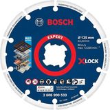 Misda Store Professional 1x Expert Diamond Metal Wheel X-Lock Kesme Diski 125 mm (Dökme Demir, Paslanmaz Çelik, Çelik, Demir Içermeyen Metalle, Ø 125 Mm, Aksesuar Küçük Avuç Taşlama Makinesi)