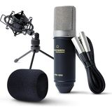 Misda Store Professional MPM-1000 - Podcast, Akış, Şarkı Söyleme, Tele-Çalışma ve Oyun Için Masa Standı ve Kablolu Xlr Kondenser Stüdyo Mikrofonu