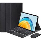 Misda Store Samsung Galaxy Tab A9 Plus SM-X210 11 Inch Tablet Bluetooth Touchpad Klavye + Bluetooth Mouse + Standlı Kılıf - Siyah Bkk7