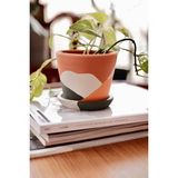 Misda Store Savana Saksı+Tabak • Abstract Yeşil Sarı (Küçük)