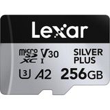Misda Store Silver Plus Micro Sd Kart 256 Gb, 205 Mb/s'ye Kadar Okuma Hızı, 150 Mb/s Yazma Hızı, Sd Adaptörlü Hafıza Kartı Micro Sd, Uhs-I, A2, U3, V30, Sınıf 10, 4K UHD Microsdxc