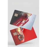 Misda Store Şimşek Mcqueen 2'li Kart Kaplama Sticker Kredi/banka Kartı Kaplama