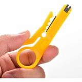 Misda Store Soyma Aparatı Mini Tel Kesici Sıyırma Sıkma Zımba Aracı Düz Uçlu Pense Bıçak Kesici Onarım El Aracı RJ45 Cat5 Ağ Telefon Kablosu