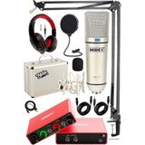 Misda Store Special Paket-2 Stüdyo Ekipmanları GLX-700RD Ses Kartı Cx1 Mikrofon Kulaklık Stand