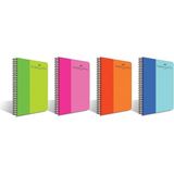 Misda Store Spiralli Defter, A4, 120 Yaprak, 70G Kağıt, Kareli, Dayanıklı Plastik Kapak, Asorti Renkler, Kullanışlı ve Şık Tasarım