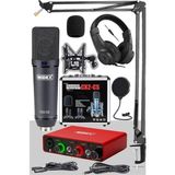 Misda Store Stüdyo Ekipmanları Exclusive Paket-2 Cx2 Mikrofon GLX-700RD Ses Kartı Stüdyo Kayıt Seti