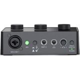 Misda Store Technology Amplisound Sc1 Akış Mikseri Xlr Mikrofon Arayüzü, Bireysel Kontrol, 48V Phantom Güç, LED Seviye Göstergesi ve Emniyet Kilidi ile Podcast/kayıt/vokal/oyun Sesi Için