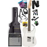 Misda Store TLX-50WH-50AMP Tele Kasa Gül Klavye 2 Single-Coil 50W Amfili Elektro Gitar