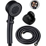 Misda Store Turbo Pervaneli Basınçlı Duş Başlığı Seti | 5 Fonksiyonlu Sprey Modu, Ergonomik Tasarım, 150 cm Esnek Hortum ve Mafsallı Tutucu, Yüksek Basınç Su Tasarruflu Duş Sistemi