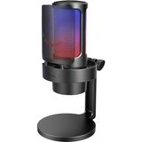 Misda Store USB Mikrofonu, Ampligame Oyun Bilgisayarı Masaüstü Kondansatör, Rgb Mikrofon, Mac/bilgisayar/ps4/ps5'te Youtube, Sessiz Düğmeli, Mikrofon Kazancı, Pop Filtresi, Şok Montajı, Kulaklık Jakı-A8