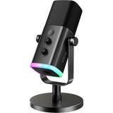 Misda Store Usb/xlr Dinamik Mikrofon, Podcast Kayıt Için, Rgb Işıklı Pc Bilgisayar Oyun Akış Mikrofonu, Sessiz Düğme, Kulaklık Jakı, Masaüstü Standı, Şarkı Söylemek Için Vokal Mikrofon Youtube-Ampligame