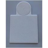 Misda Store Ütü ile Yapışan Boncuk Dizme Tablası Büyük Boy - Kare : 15,5 cm - Daire : 8,5 cm - Beyaz Renk