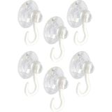 Misda Store Vantuz Öpücük 4 cm 6 Adet Büyük Kancalı Cam Vantuzu Pvc Vantuz Mutfak Banyo Pencere ve Kapı Camı Vantuzu