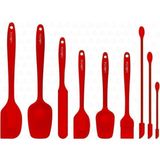 Misda Store VLT1172 Drongo 9'lu Spatula Set Kırmızı