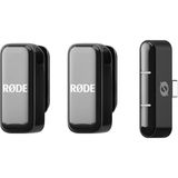 Misda Store Wireless Micro - Akıllı Telefon ve Bilgisayar Uyumlu Kompakt Kablosuz Mikrofon Seti, Şarj Kutulu, Iki Verici, Bir Alıcı, Usb-C, Siyah