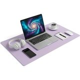 Misda Store Xl Deri Mouse Pad,ofis,masa Matı Sümen,konforlu Mouse Pad,çift Yönlü (Lila) - Altın