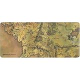 Misda Store Xxl Profesyonel Mouse Pad 90X40 (Midd Earth Map, The Lord Of The Rings: The Fellowship Of The Ring) - Altın