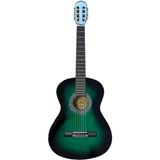 Misda Store Yeşil Renk Klasik Gitar - 4/4 Boy Öğrenci Gitarı Kılıf ve Pena Hediye !