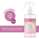 Misedor Gold Amber Çiçek Kokulu Oda Spreyi ve Çamaşır Parfümü 330 ml – Uzun Süre Kalıcı Ferah ve Hoş Koku