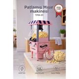 Mısır Patlatma Makinesi Yağsız Ev Tipi Popcorn Makinesi Tpm01 Pembe