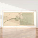 Mısır Port Said Tarihi Harita Sanatsal Duvar Dekorasyon Poster 60x100cm.