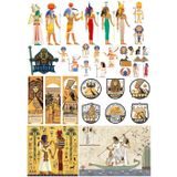 Mısır Temalı Sticker Set-5 17 Parça Telefon, Tablet, Defter, Laptop Sticker