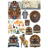 Mısır Ve Firavun Sticker Set 1 16 Parça Telefon, Tablet, Defter, Laptop Sticker