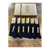 Mısırlı Çift Kat Organik Pamuk Dikişsiz Konforlu Kışlık Erkek Çorap 6’lı Paket (SİYAH)