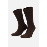 Mısırlı Erkek Koyun Yünü Tekli Kahverengi Soket Çorap M 65003 K - 43 - 45
