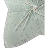 Mısırlı Eşarpları Etnik Desenli Devore Eşarp - Kırık Beyaz - 100 x 100 cm