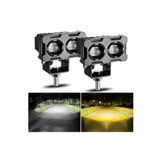 mısırlı grup Robot Sis Farı Çift Renk Sarı-Beyaz Araç Motosiklet Off Road Led Lamba Çift Gözlü 50W Metal 2 Adet2