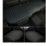 Mısırlı Grup Seat Leon 1 M (1996-2006) Ön ve Arka Takım 3 Parça Siyah Deri Mavi Desen Oto Koltuk Minderi