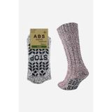 Mısırlı Kadın Merino Yünü Cold Blocker Kışlık Kaydırmaz Tabanlı Soket Çorap Açık Pembe
