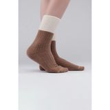Mısırlı Kadın Soft Peluş Termal Tekli Soket Çorap Bej - 39 - 42