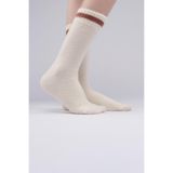 Mısırlı Kadın Soft Peluş Termal Tekli Soket Çorap Ekru