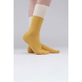 Mısırlı Kadın Soft Peluş Termal Tekli Soket Çorap Sarı - 39 - 42