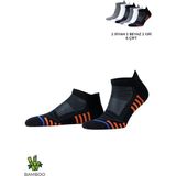 Mısırlı Unisex Bambu Hıgh Performance Atletik 6 Çift Patik Çorap Çok Renkli