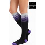 Mısırlı Unisex Bambu Özel Sıkılaştırıcı Teknolojiyle Uçuş ve Pilot Diz Altı Çorap Mor - 43 - 46