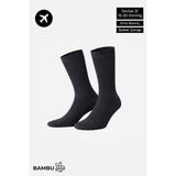 Mısırlı Unisex Bambu Özel Sıkılaştırıcı Teknolojiyle Uçuş ve Pilot Soket Çorap Antrasit - 43 - 46