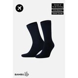 Mısırlı Unisex Bambu Özel Sıkılaştırıcı Teknolojiyle Uçuş ve Pilot Soket Çorap Lacivert - 43 - 46