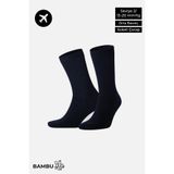 Mısırlı Unisex Bambu Özel Sıkılaştırıcı Teknolojiyle Uçuş ve Pilot Soket Çorap Lacivert